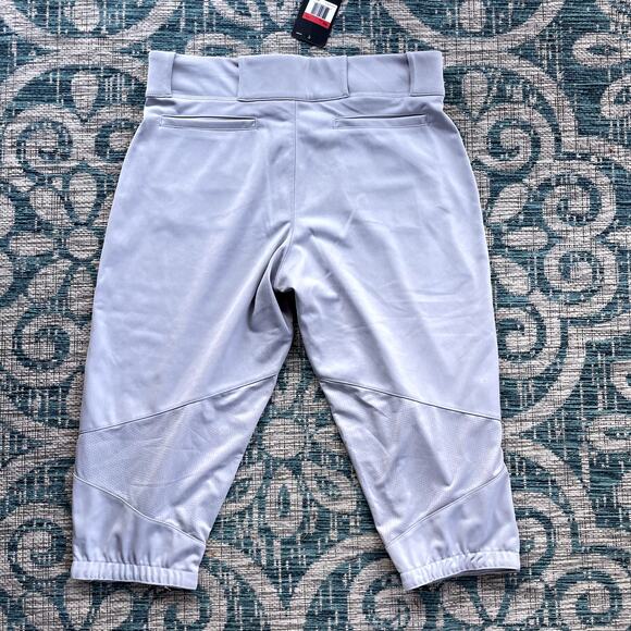 Nike BSBL Men's Gray Dri-FIT Baseball Knickers Cropped Pants - Size L - Picture 3 of 10